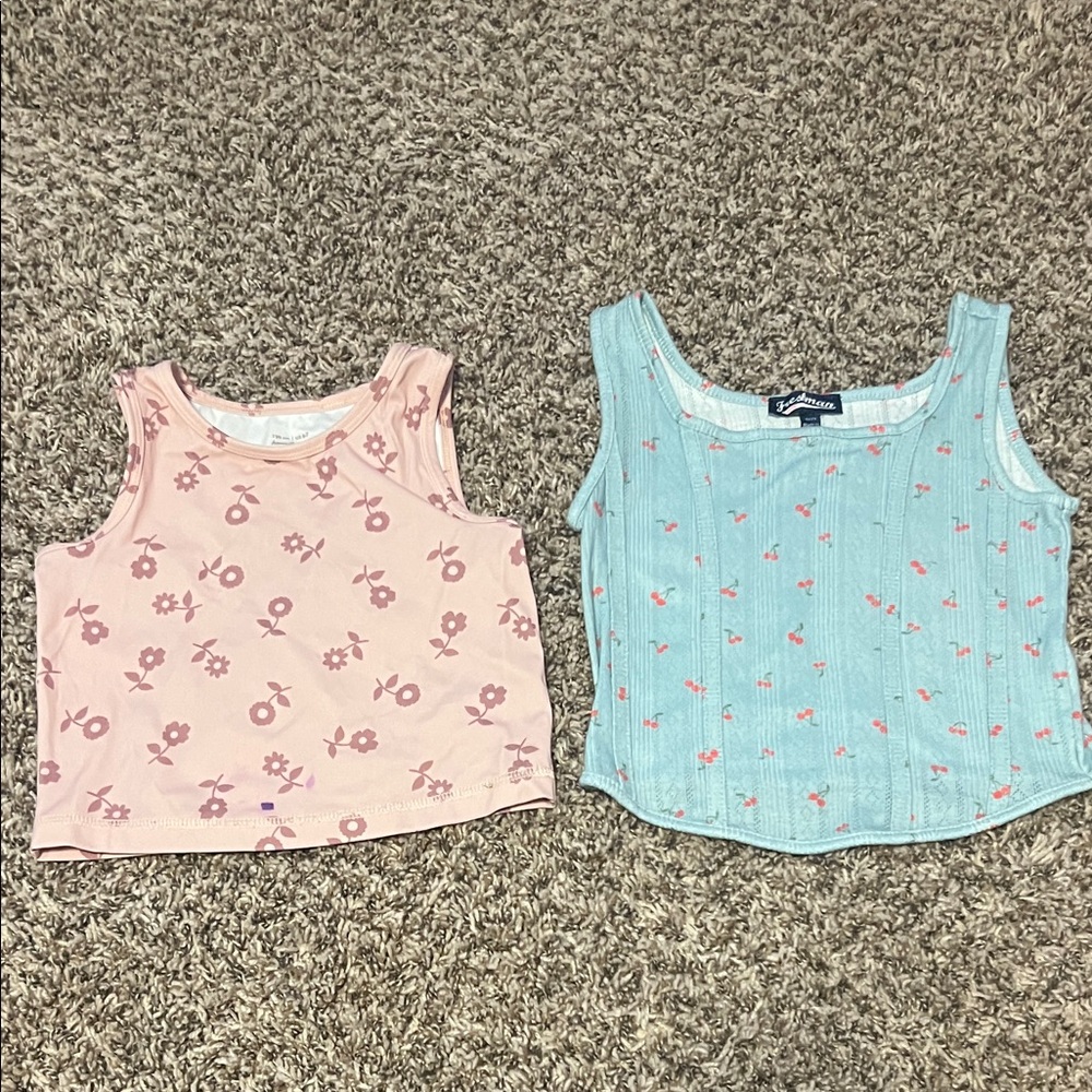 Pink and Blue Kids Tank Tops